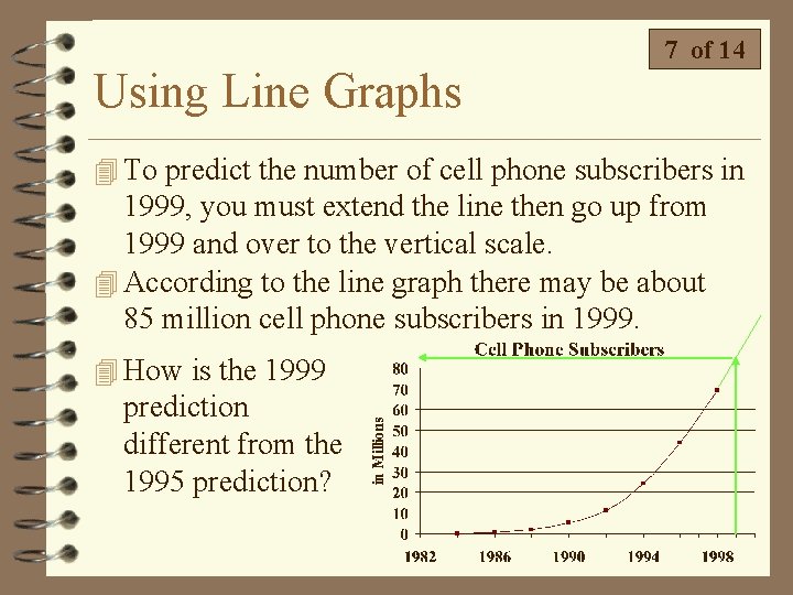 Using Line Graphs 7 of 14 4 To predict the number of cell phone Using Line Graphs 7 of 14 4 To predict the number of cell phone