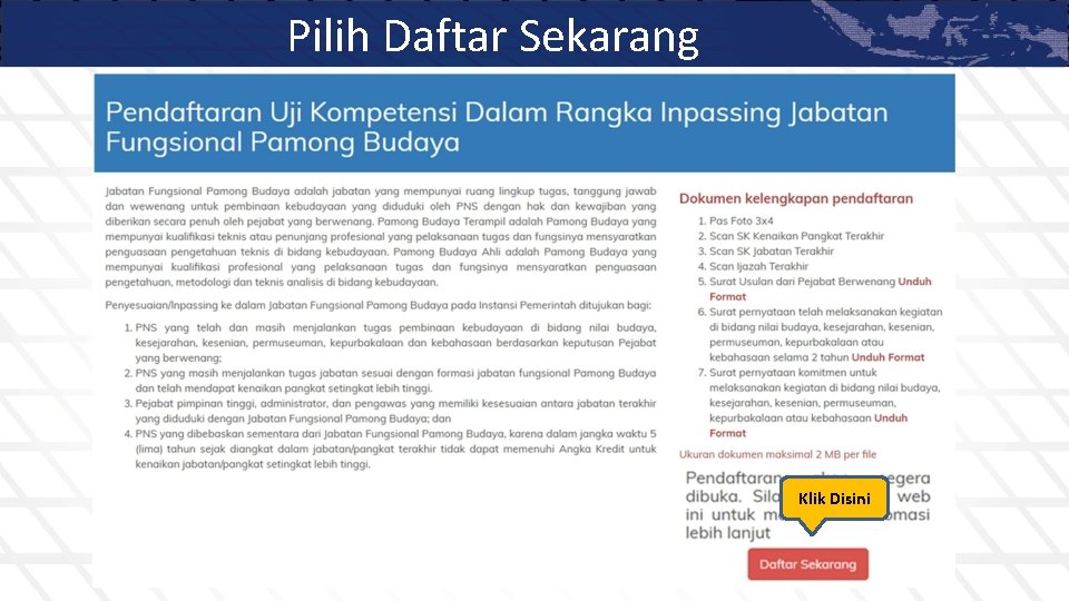 Pilih Daftar Sekarang Klik Disini 