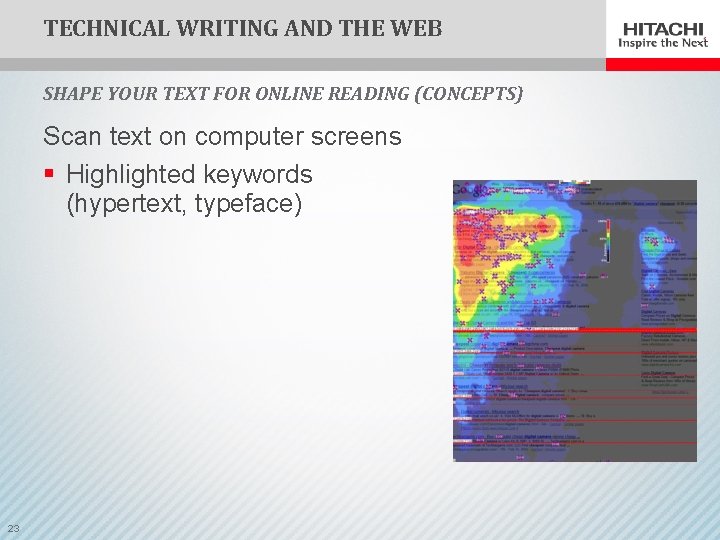TECHNICAL WRITING AND THE WEB SHAPE YOUR TEXT FOR ONLINE READING (CONCEPTS) Scan text