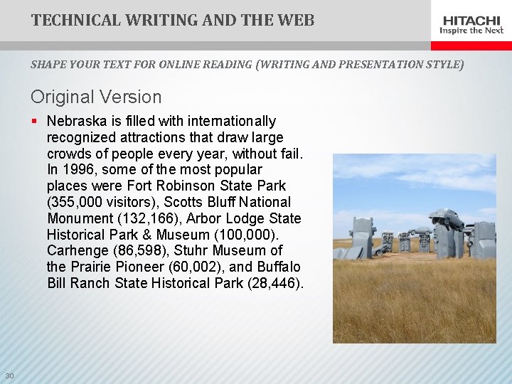 TECHNICAL WRITING AND THE WEB SHAPE YOUR TEXT FOR ONLINE READING (WRITING AND PRESENTATION