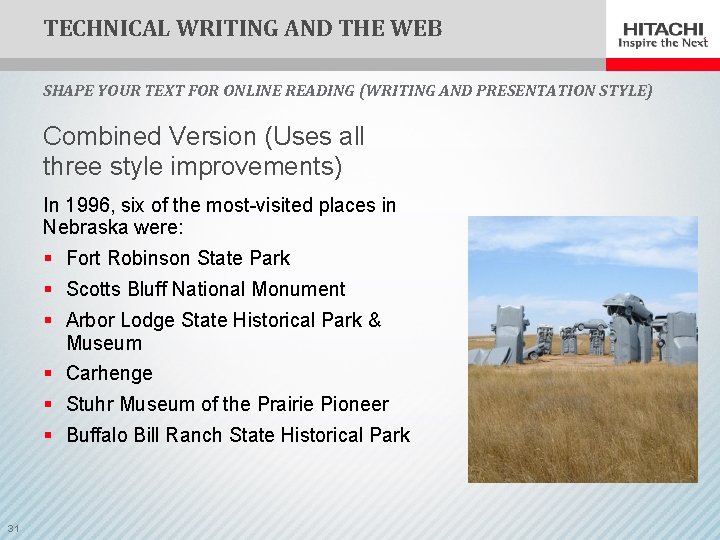 TECHNICAL WRITING AND THE WEB SHAPE YOUR TEXT FOR ONLINE READING (WRITING AND PRESENTATION