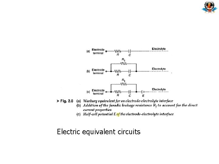 Electric equivalent circuits 