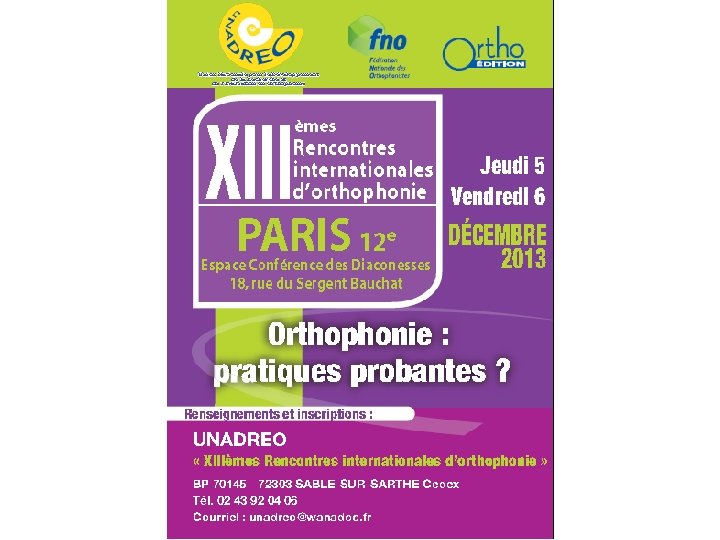 rencontres unadreo 2013
