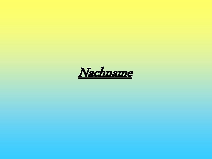 Nachname 