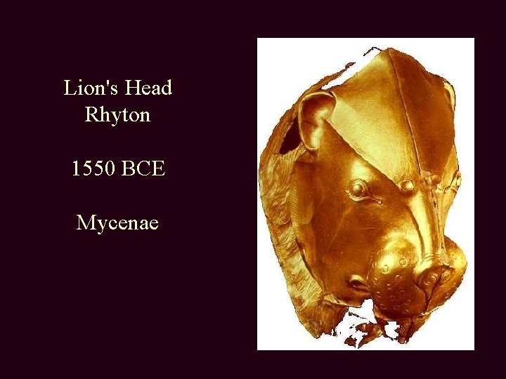 Lion's Head Rhyton 1550 BCE Mycenae 
