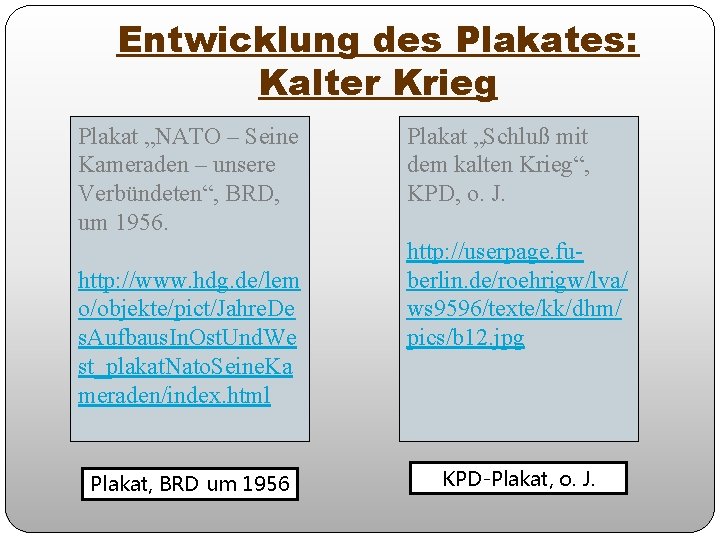 Entwicklung des Plakates: Kalter Krieg Plakat „NATO – Seine Kameraden – unsere Verbündeten“, BRD,