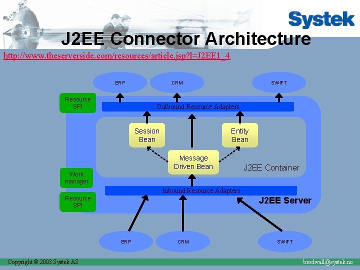 J 2 EE Connector Architecture http: //www. theserverside. com/resources/article. jsp? l=J 2 EE 1_4