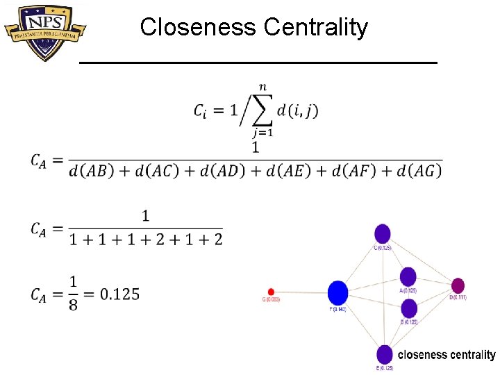Closeness Centrality • 