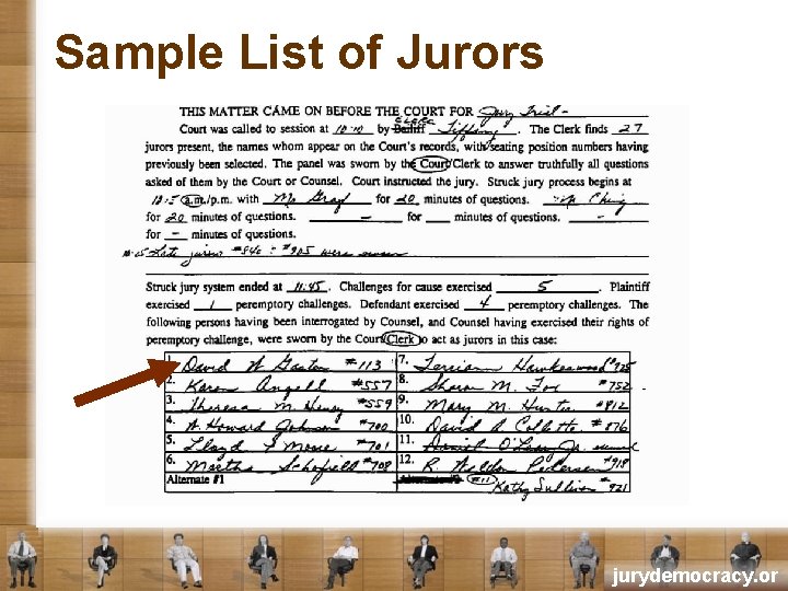 Sample List of Jurors jurydemocracy. or 