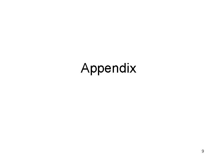 Appendix 9 