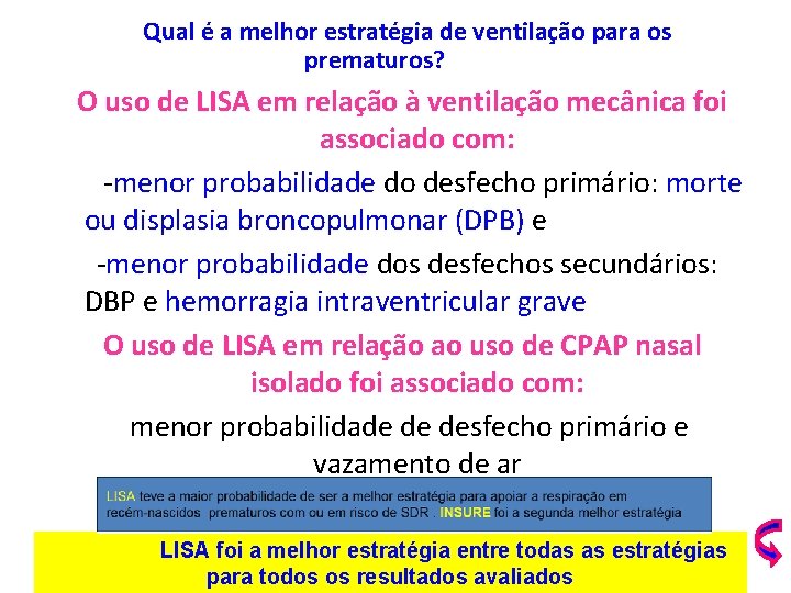 Qual é a melhor estratégia de ventilação para os prematuros? O uso de LISA