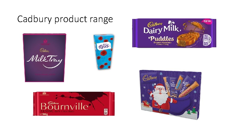 Cadbury product range 