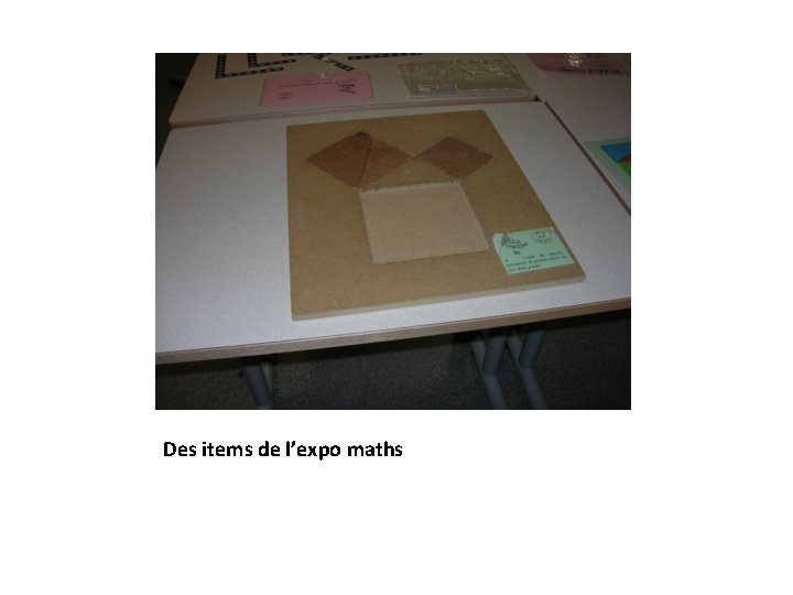 Des items de l’expo maths 