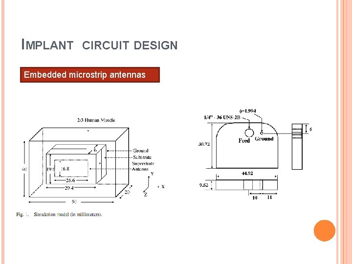 IMPLANT CIRCUIT DESIGN Embedded microstrip antennas 