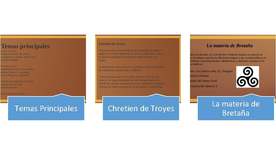 Temas Principales Chretien de Troyes La materia de Bretaña 