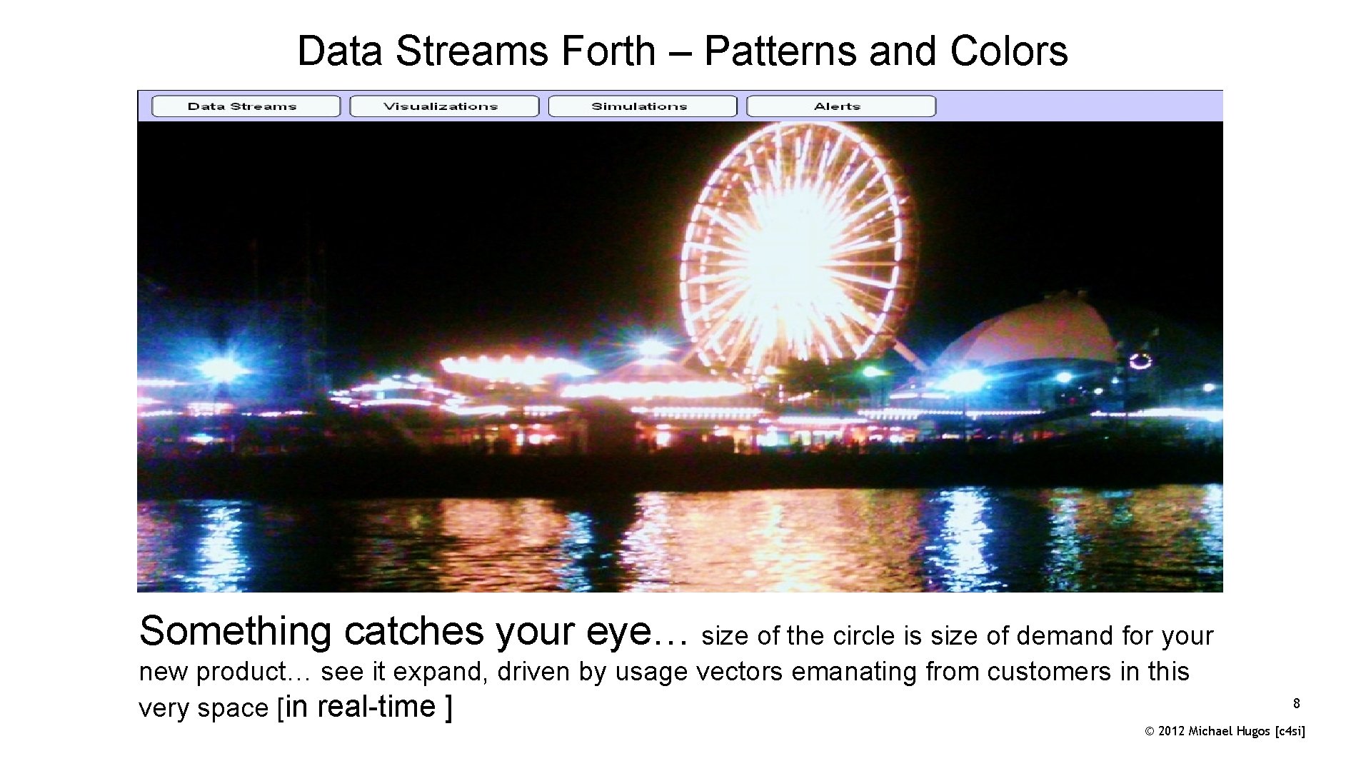 Data Streams Forth – Patterns and Colors Something catches your eye… size of the
