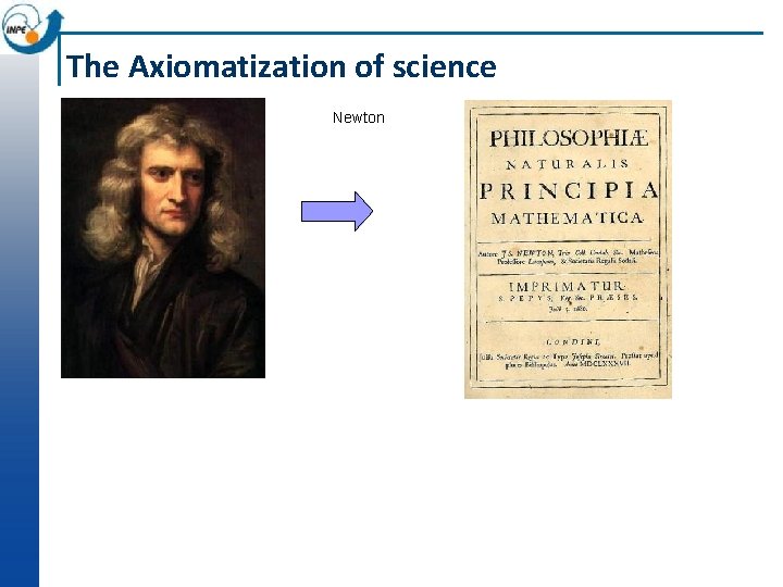 The Axiomatization of science Newton 