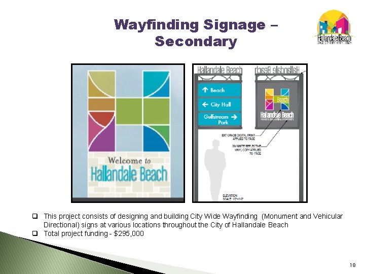 Wayfinding Signage – Secondary q This project consists of designing and building City Wide