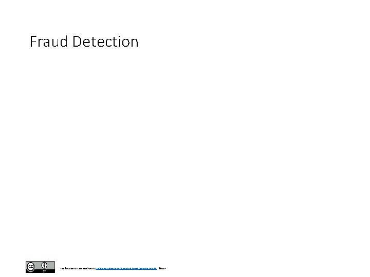 Fraud Detection This document is licensed with a Creative Commons Attribution 4. 0 International