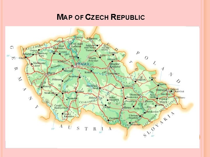 MAP OF CZECH REPUBLIC 
