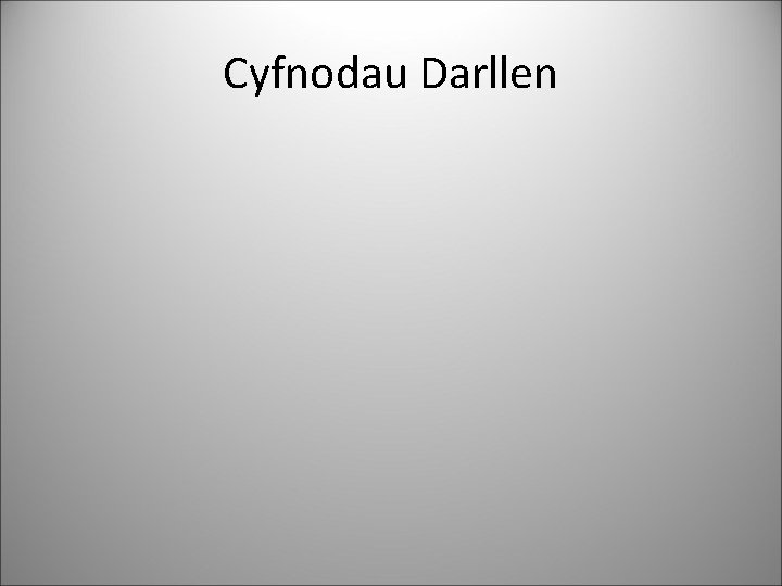 Cyfnodau Darllen 