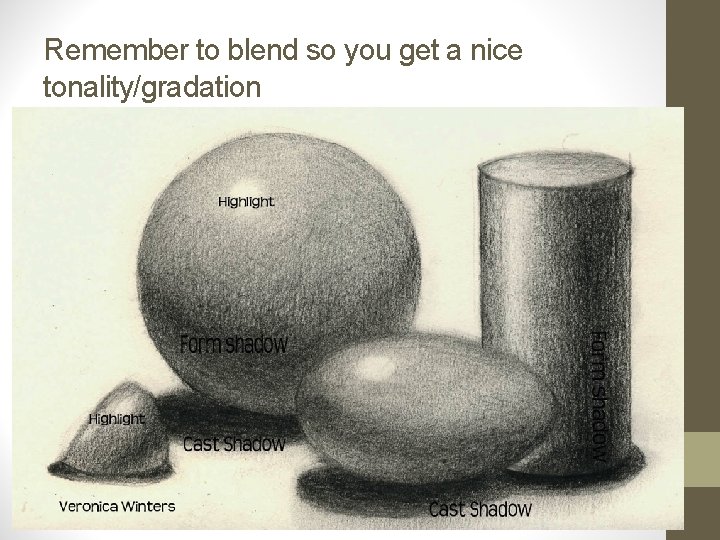 Remember to blend so you get a nice tonality/gradation 