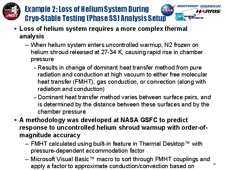 Example 2: Loss of Helium System During Cryo-Stable Testing (Phase SS) Analysis Setup §