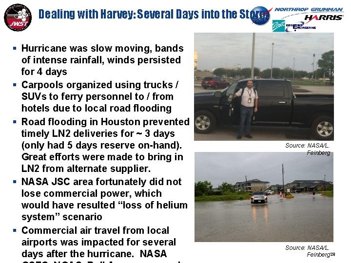 Dealing with Harvey: Several Days into the Storm § Hurricane was slow moving, bands