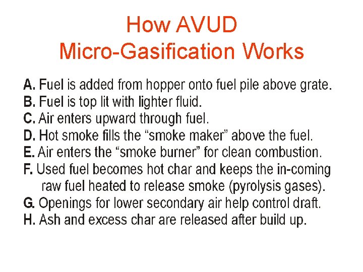 How AVUD Micro-Gasification Works 