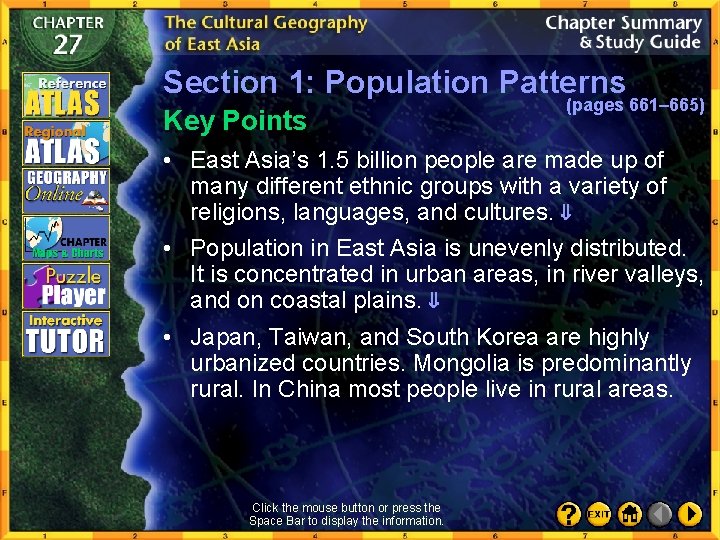 Section 1: Population Patterns Key Points (pages 661– 665) • East Asia’s 1. 5