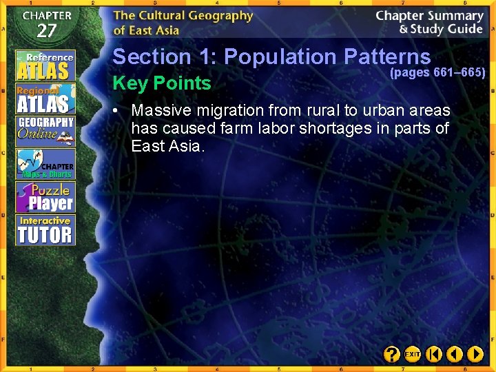 Section 1: Population Patterns Key Points (pages 661– 665) • Massive migration from rural