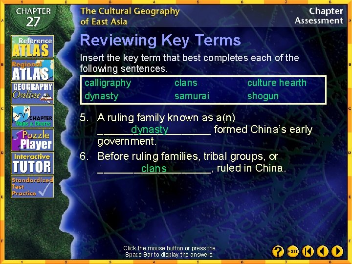 Reviewing Key Terms Insert the key term that best completes each of the following