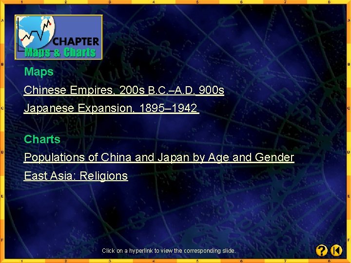 Maps Chinese Empires, 200 s B. C. –A. D. 900 s Japanese Expansion, 1895–