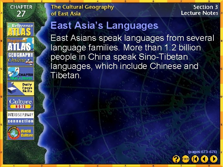 East Asia’s Languages East Asians speak languages from several language families. More than 1.