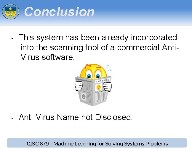 Conclusion • • This system has been already incorporated into the scanning tool of Conclusion • • This system has been already incorporated into the scanning tool of