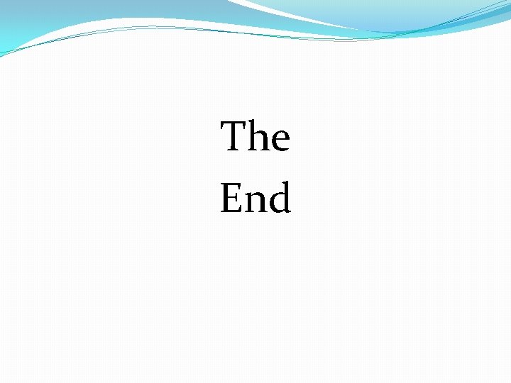 The End 