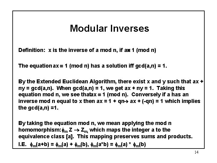 Applied Symbolic Computation CS 300 Modular Arithmetic Jeremy