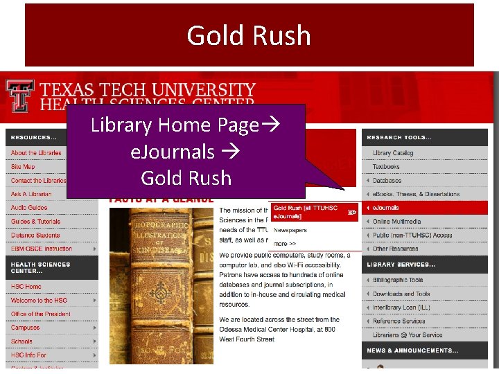 Gold Rush Library Home Page e. Journals Gold Rush 