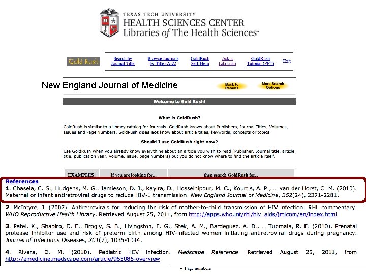 New England Journal of Medicine 