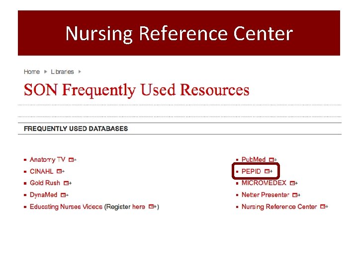 Nursing Reference Center 