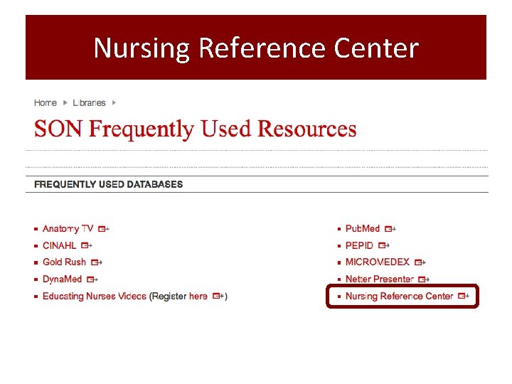 Nursing Reference Center 