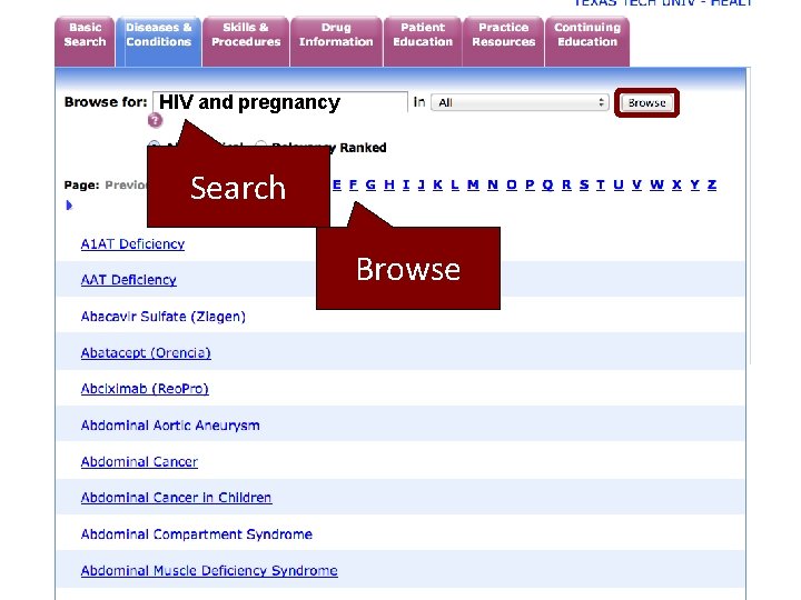 HIV and pregnancy Search Browse 