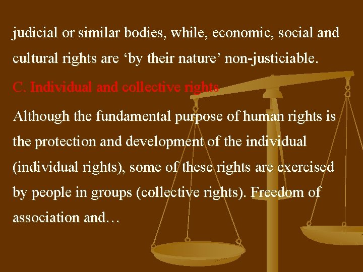 judicial or similar bodies, while, economic, social and cultural rights are ‘by their nature’