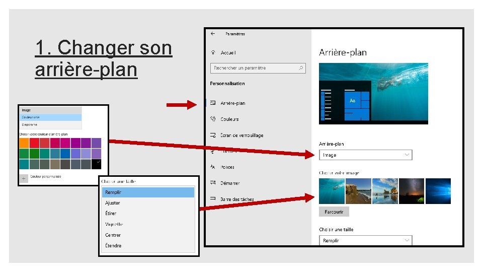 1. Changer son arrière-plan 