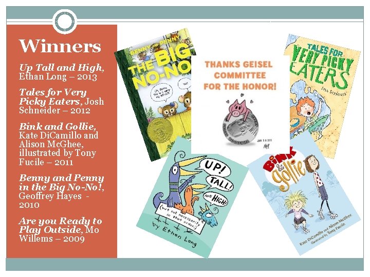 Winners Up Tall and High, Ethan Long – 2013 Tales for Very Picky Eaters,