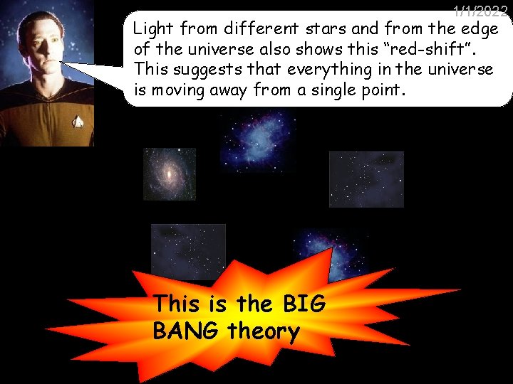 1/1/2022 Light from different stars and from the edge of the universe also shows