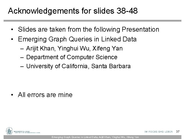 Acknowledgements for slides 38 -48 • Slides are taken from the following Presentation •