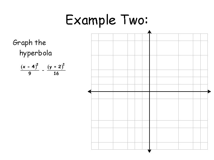 Example Two: Graph the hyperbola 