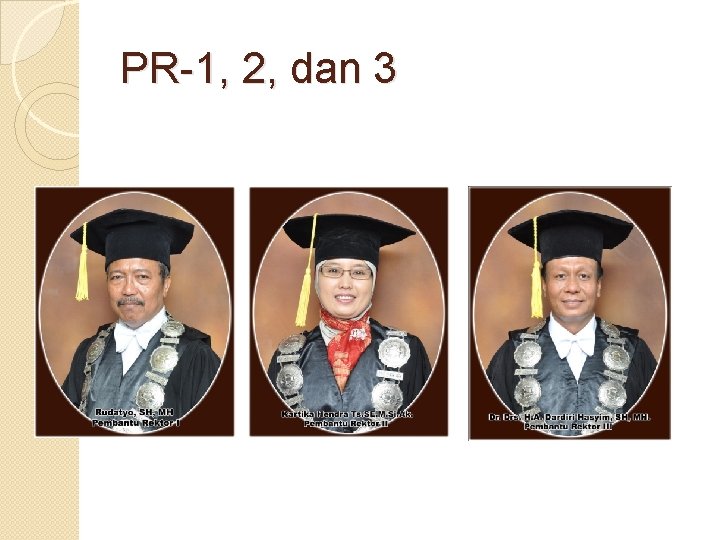 PR-1, 2, dan 3 