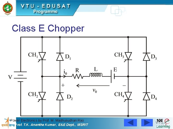 Class E Chopper Power Electronics by Prof. M. Madhusudhan Rao Prof. T. K. Anantha